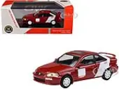 1999 Honda Civic Si EM1 ""Kanjo Livery"" Red with White Stripes 1/64 Diecast Model Car by Paragon Models