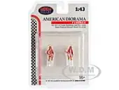 ""Race Day"" Two Diecast Figures Set 6 for 1/43 Scale Models by American Diorama