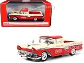 1957 Ford Ranchero ""Coca-Cola"" Red and Cream 1/43 Diecast Model Car by Motor City Classics