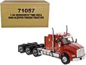 Kenworth T880 SBFA 40"" Sleeper Cab Tridem Truck Tractor Orange 1/50 Diecast Model by Diecast Masters