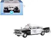 1959 Plymouth Savoy Black and White ""Oklahoma Highway Patrol"" 1/87 (HO) Scale Diecast Model Car by Oxford Diecast