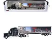 Peterbilt 379 Sleeper Cab Black with Trailer ""Gleaner T Series"" 1/64 Diecast Model by SpecCast