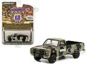 1985 Chevrolet M1008 CUCV Pickup Truck Camouflage ""U.S. Army Military Police"" ""Battalion 64"" Release 2 1/64 Diecast Model Car by Greenlight