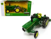 John Deere 2020 Tractor with Tire Chains and Blade Green ""Prestige Collection"" 1/16 Diecast Model by ERTL TOMY