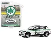 2023 Ford Mustang Mach-E White with Green Stripes ""New York City Department of Parks &amp; Recreation"" ""Hobby Exclusive"" Series 1/64 Diecast Model Ca