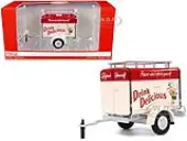 Travel Trailer Cream with Red Top ""Pause and Refresh Yourself Drink Delicious Coca-Cola"" 1/24 Diecast Model Car by Motor City Classics