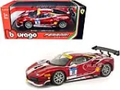 Ferrari 488 Challenge 11 Candy Red with White Stripes ""Ferrari Racing"" 1/24 Diecast Model Car by Bburago