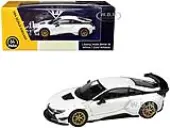 BMW i8 Liberty Walk White with Gold Wheels 1/64 Diecast Model Car by Paragon Models