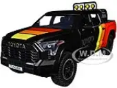 2023 Toyota Tundra TRD 4x4 Pickup Truck Black and Red with Stripes with Sunroof and Wheel Rack Limited Edition to 2400 pieces Worldwide 1/24 Diecast