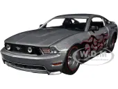 2010 Ford Mustang GT Gray Metallic with Flames ""Ford Motor Company"" ""Bigtime Muscle"" Series 1/24 Diecast Model Car by Jada
