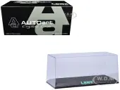Collectible Display Show Case with Black Plastic Base and Green ""LBWK"" Logo for 1/18-1/24 Scale Model Cars by Autoart