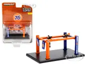 Adjustable Four-Post Lift ""Union 76"" Orange and Blue ""Four-Post Lifts"" Series 2 1/64 Diecast Model by Greenlight
