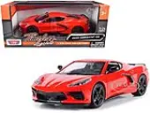 2020 Chevrolet Corvette C8 Stingray Red ""Timeless Legends"" 1/24 Diecast Model Car by Motormax