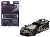Lamborghini Aventador SVJ 63 Roadster Nero Aldebaran Black Limited Edition 1/64 Diecast Model Car by Mini GT