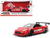 2002 Honda NSX-R RHD (Right Hand Drive) ""Bridgestone"" Red with Black Top and White Stripes ""JDM Tuners"" Series 1/24 Diecast Model Car by Jada