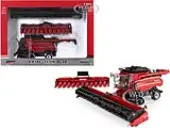 Case IH Axial Flow 9250 Combine Red with Corn Head and Draper Head ""Case IH Agriculture"" Series ""Prestige Collection"" 1/32 Diecast Model by ERTL TOMY
