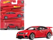 2012 Mercedes Benz C63 AMG Coupe Black Series Red ""Deutschland Design"" Series Diecast Model Car by Hot Wheels