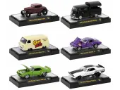 ""Auto-Thentics"" 6 piece Set Release 78 IN DISPLAY CASES Limited Edition 1/64 Diecast Model Cars by M2 Machines