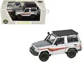 2014 Toyota Land Cruiser LC 71 Silver Metallic with Graphics 1/64 Diecast Model Car by Paragon Models