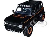2021 Ford Bronco Matt Black with Orange Stripes and Roof Rack ""Addictive Desert Designs"" ""Just Trucks"" Series 1/24 Diecast Model Car by Jada