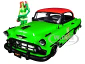 1953 Chevrolet Bel Air Green and Red Top with Poison Ivy Diecast Figure ""DC Comics Bombshells"" Series 1/24 Diecast Model Car by Jada