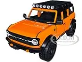 2021 Ford Bronco Orange with Black Stripes and Roof Rack ""Just Trucks"" Series 1/24 Diecast Model Car by Jada