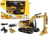 CAT Caterpillar 320F L Hydraulic Tracked Excavator with 5 Work Tools ""Play &amp; Collect"" 1/64 Diecast Model by Diecast Masters