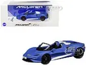 McLaren Elva Convertible 26 Matt Blue with White Stripes and Extra Wheels 1/64 Diecast Model Car by CM Model
