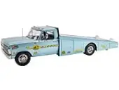 1970 Ford F-350 Ramp Truck Light Blue Metallic ""Malco Gasser"" Limited Edition to 240 pieces Worldwide 1/18 Diecast Model Car by ACME