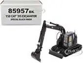 CAT Caterpillar 315 Track Type Hydraulic Excavator Special Black Finish with Operator ""High Line"" Series 1/50 Diecast Model by Diecast Masters