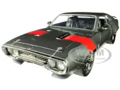 1972 Plymouth GTX 440 Metallic Gray with Red Stripe ""Bigtime Muscle"" 1/24 Diecast Model Car by Jada