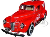 1940 Ford Sedan Cargo Van Red ""Pause... Go Refreshed Coca-Cola"" with Vending Machine Accessory 1/24 Diecast Model Car by Motor City Classics