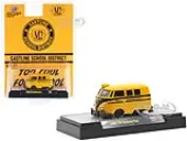 1960 Volkswagen Delivery Van School Bus Yellow with Black Stripes ""Castline School District"" Limited Edition to 9900 pieces Worldwide 1/64 Diecast Mo
