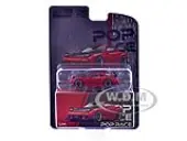 Mazda RX-7 Widebody RHD (Right Hand Drive) Red Metallic with Carbon Hood ""Enigma Exclusive Edition"" 1/64 Diecast Model Car by Pop Race