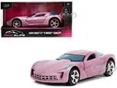 2009 Chevrolet Corvette Stingray Concept Pink Metallic with Blue Tinted Windows ""Pink Slips"" Series 1/32 Diecast Model Car by Jada
