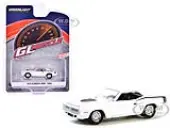 1970 Plymouth Hemi Barracuda Alpine White with Black Stripes ""GreenLight Muscle"" Series 28 1/64 Diecast Model Car by Greenlight
