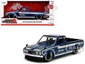 1972 Datsun 620 Pickup Truck Blue Metallic and Cream ""JDM Tuners"" Series 1/24 Diecast Model Car by Jada