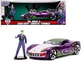 2009 Chevrolet Corvette Stingray with Joker Diecast Figurine ""DC Comics"" Series 1/24 Diecast Model Car by Jada