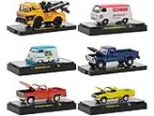 ""Auto Trucks"" 6 piece Set Release 68 IN DISPLAY CASES Limited Edition to 8400 pieces Worldwide 1/64 Diecast Model Cars by M2 Machines