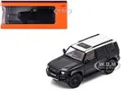 Toyota Land Cruiser Prado 250 Black with White Top 1/64 Diecast Model Car by GCD