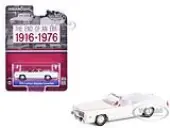 1976 Cadillac Eldorado Convertible White with Red and Blue Stripes ""The End of an Era 1916-1976"" ""Hobby Exclusive"" Series 1/64 Diecast Model Car by G