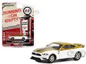 2021 Ford Mustang Mach 1 White and Gold with Black Stripe ""Hurst Performance"" ""Running on Empty"" Series 15 1/64 Diecast Model Car by Greenlight