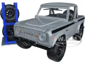 1973 Ford Bronco Pickup Truck Gray with Black Stripes with Extra Wheels ""Just Trucks"" Series 1/24 Diecast Model Car by Jada