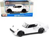1973 Nissan Skyline 2000GT-R (KPGC110) White ""Special Edition"" Series 1/24 Diecast Model Car by Maisto