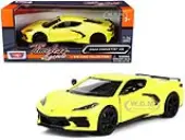 2020 Chevrolet Corvette C8 Stingray Yellow ""Timeless Legends"" 1/24 Diecast Model Car by Motormax