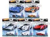 ""Speed Machines"" 5 piece Set ""Car Culture"" Series Diecast Model Cars by Hot Wheels