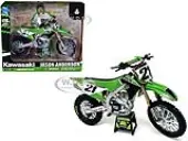 Kawasaki KX450SR Dirt Bike Motorcycle 21 Jason Anderson Green and Black ""Kawasaki Racing Team"" 1/12 Model by New Ray