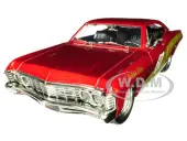 1967 Chevrolet Impala SS 67 ""Golden Ruby"" Red with Gold Stripes ""Bigtime Muscle"" 1/24 Diecast Model Car by Jada