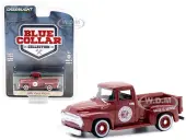 1954 Ford F-100 Pickup Truck Burgundy ""Indian Motorcycle Sales &amp; Service"" ""Blue Collar Collection"" Series 10 1/64 Diecast Model Car by Greenlight