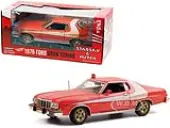 1976 Ford Gran Torino Red with White Stripe (Weathered Version) ""Starsky and Hutch"" (1975-1979) TV Series 1/24 Diecast Model Car by Greenlight
